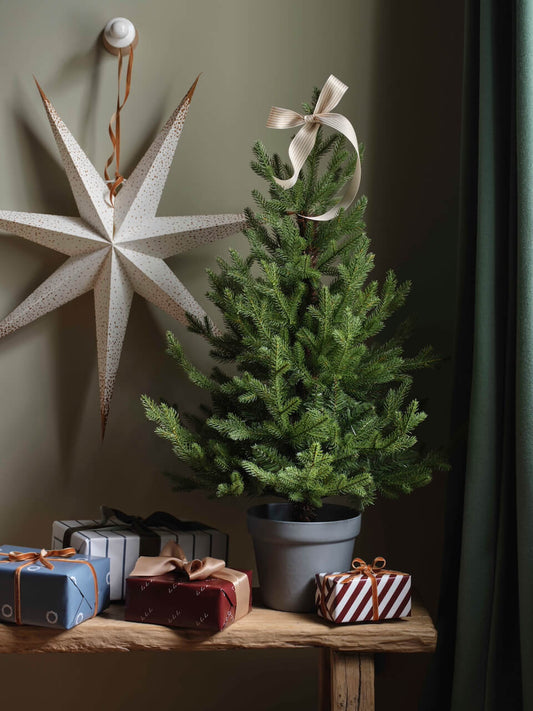 Sapin de Noël artificiel d'intérieur en pot, épicéa de Norvège, 90 cm