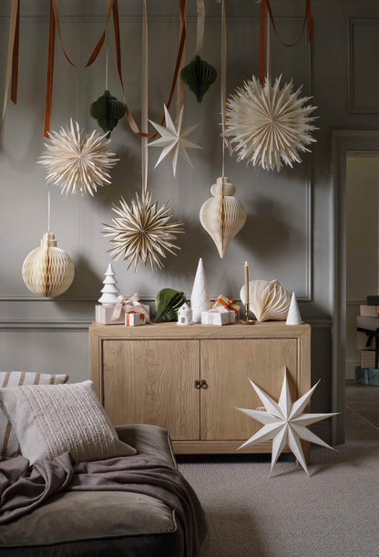 Explosion de neige en papier blanc antique