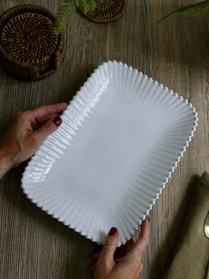 Plateau rectangulaire en perles