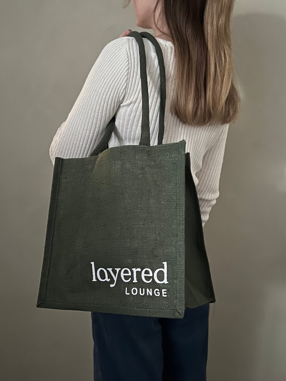 Sac en jute vert moyen gratuit
