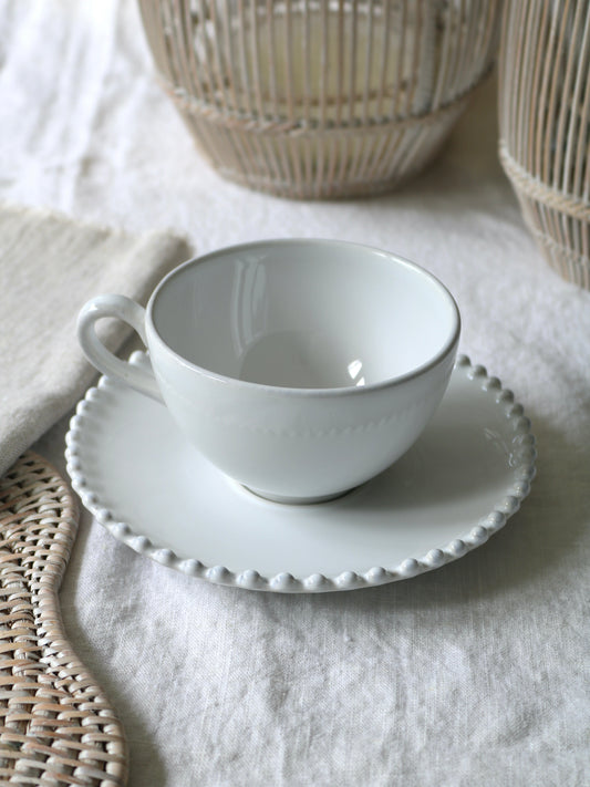 Tasse à thé et soucoupe Pearl