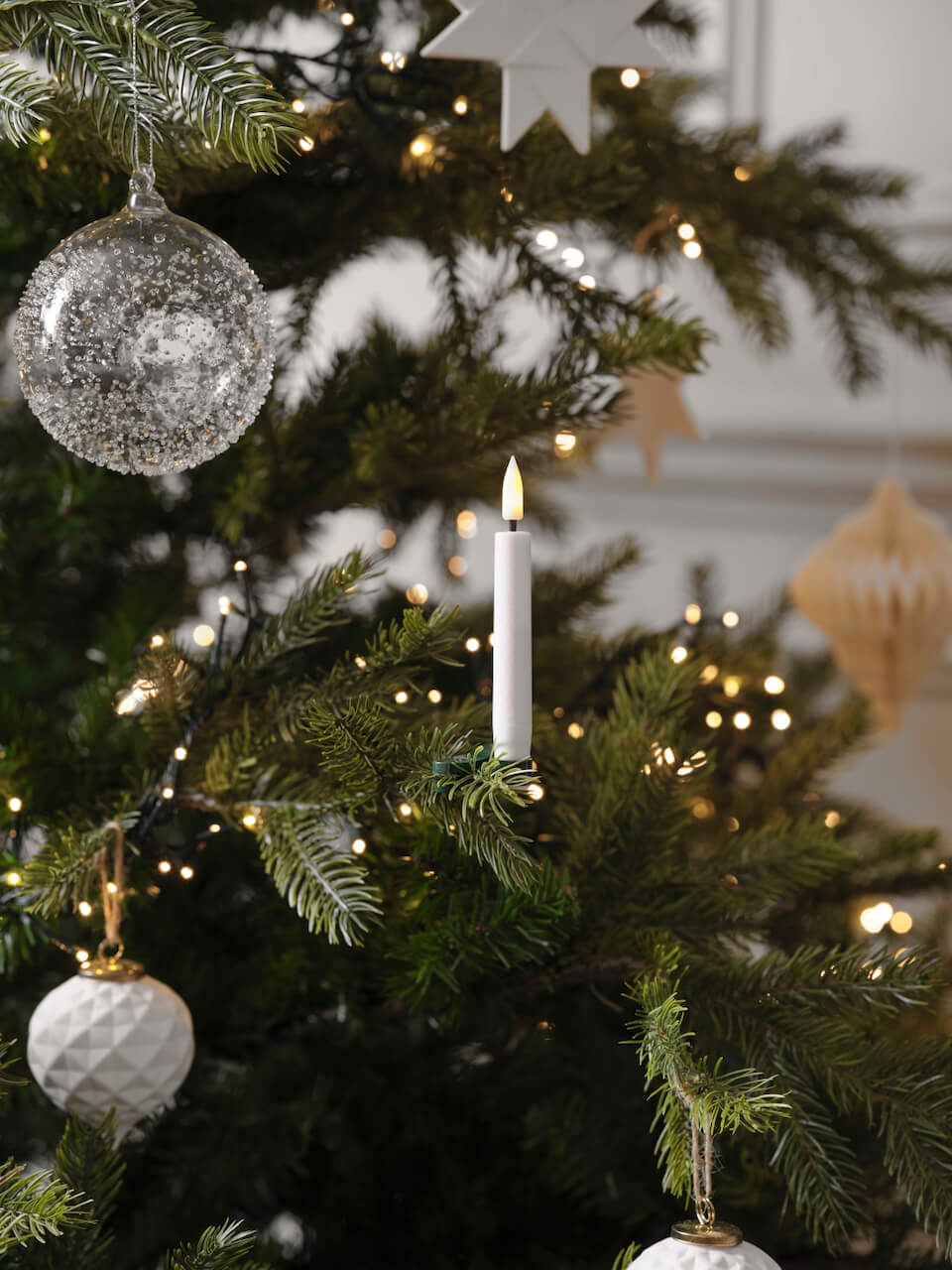 Lot de 8 bougies pour sapin de Noël
