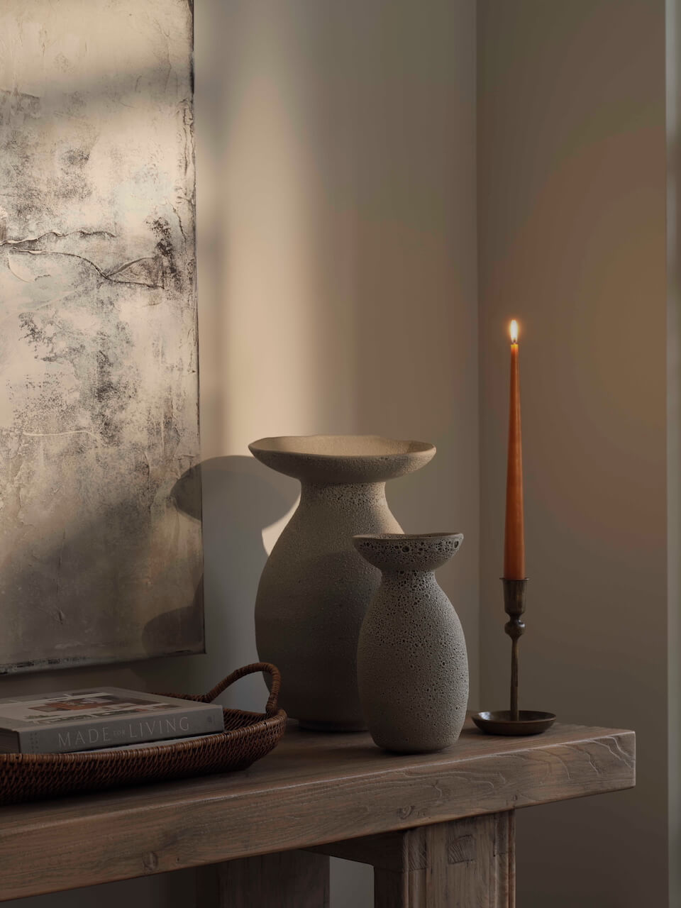 Vase gris Silves