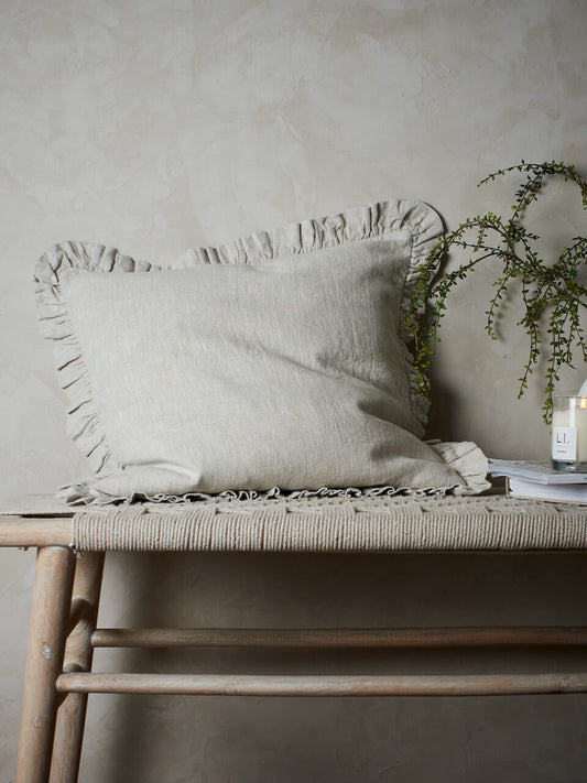 Housse de coussin à volants en mastic