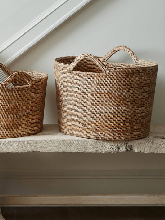Panier seau en rotin naturel Nairn