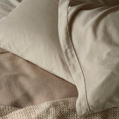 Housse de couette en coton Porto Putty