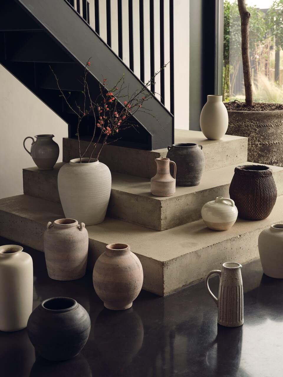 Grand vase texturé crème Elvas