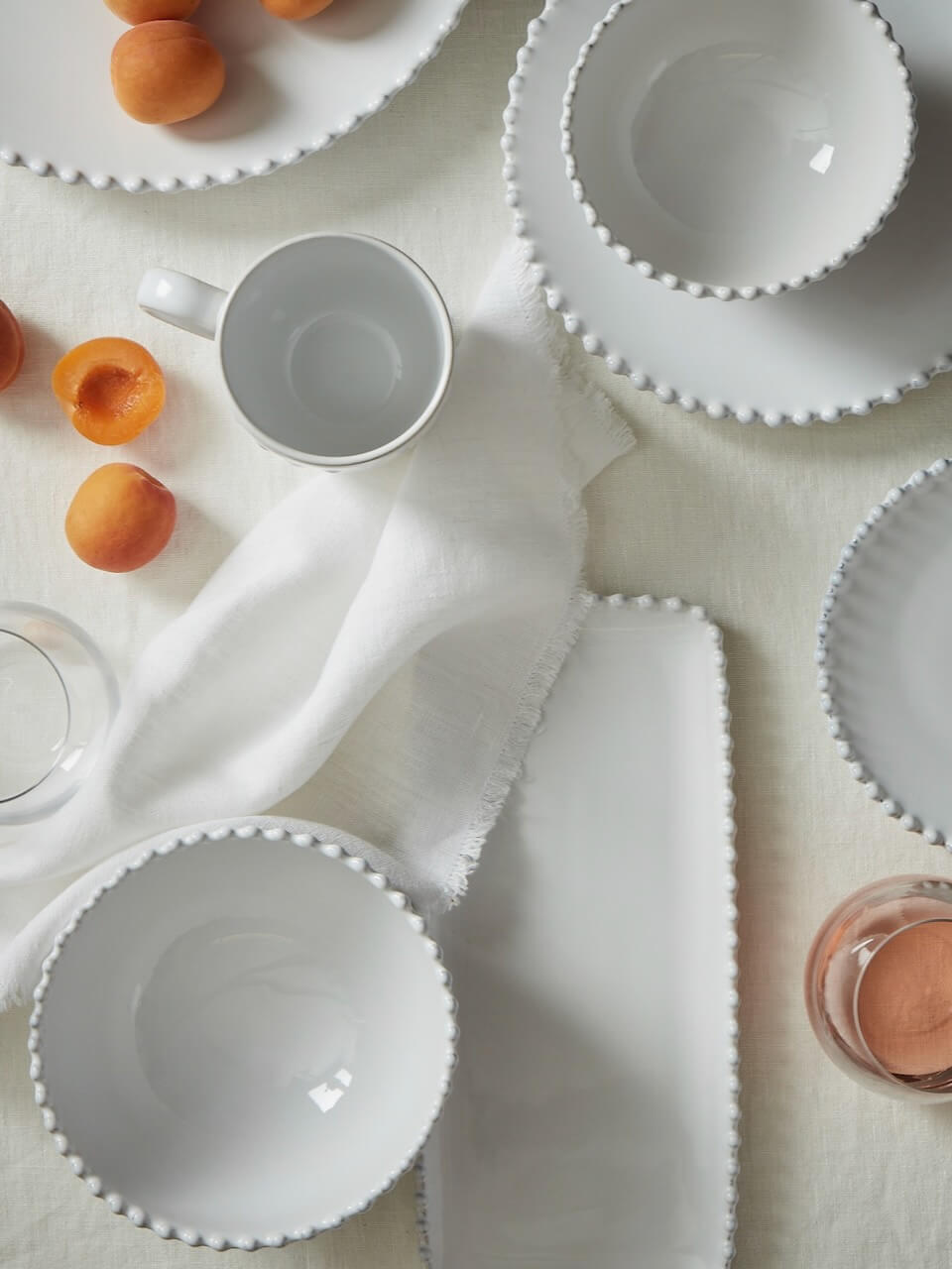 Tasse en grès Pearl - Lot de 6