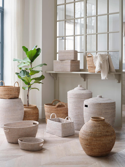 Panier seau en rotin naturel Nairn