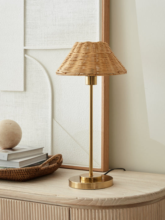 Lampe de table en rotin - Secondes