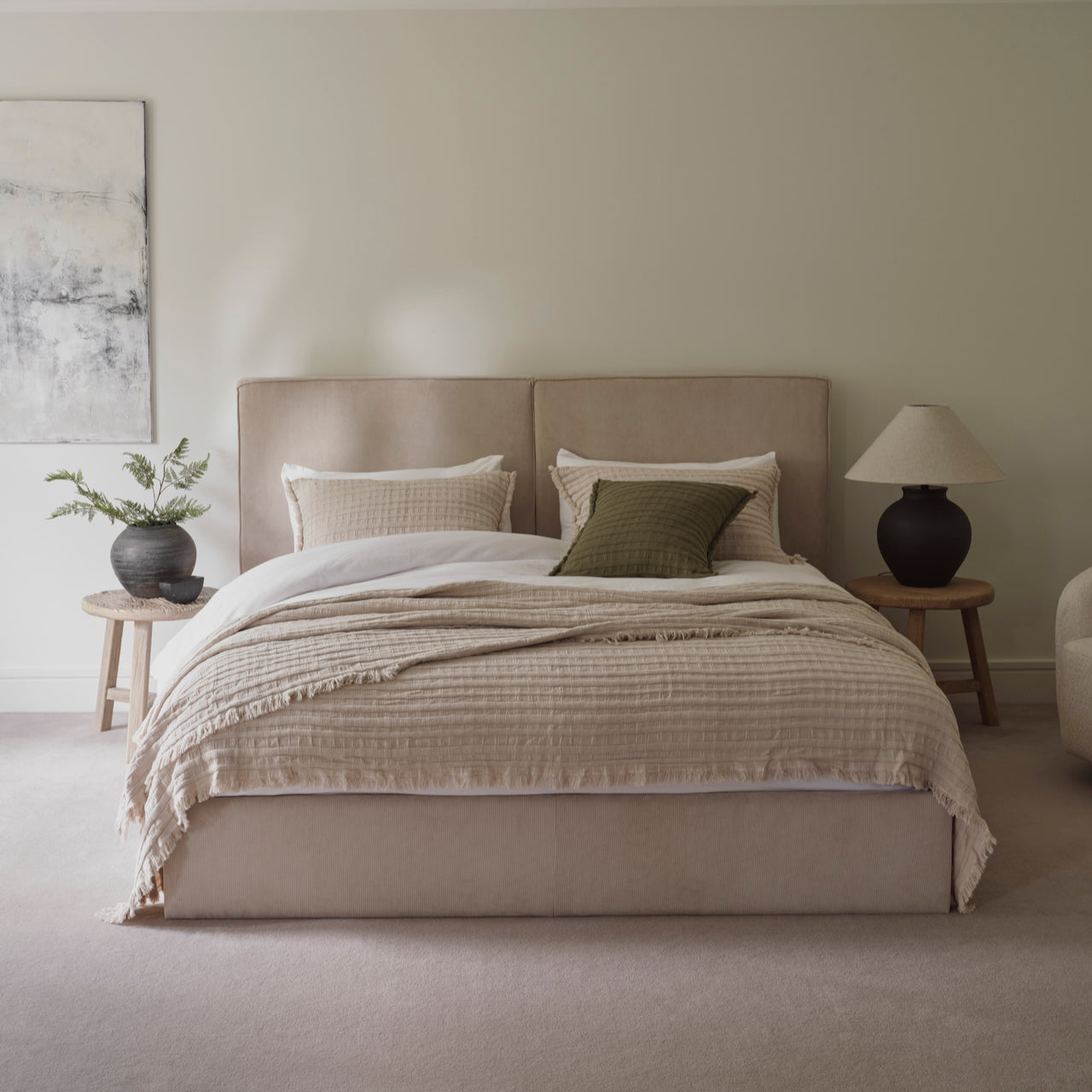Ensemble de 2 taies d'oreiller en coton blanc Porto