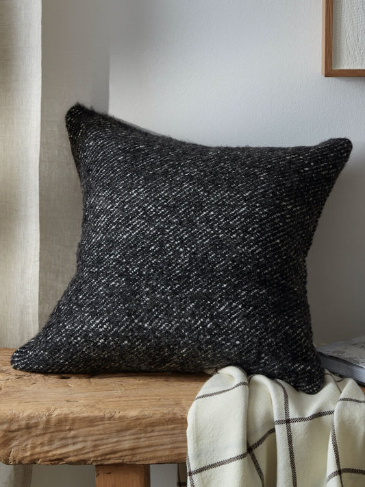 Housse de coussin en laine ardoise 50x50
