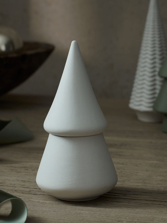 Petit pot d'arbre en céramique blanche