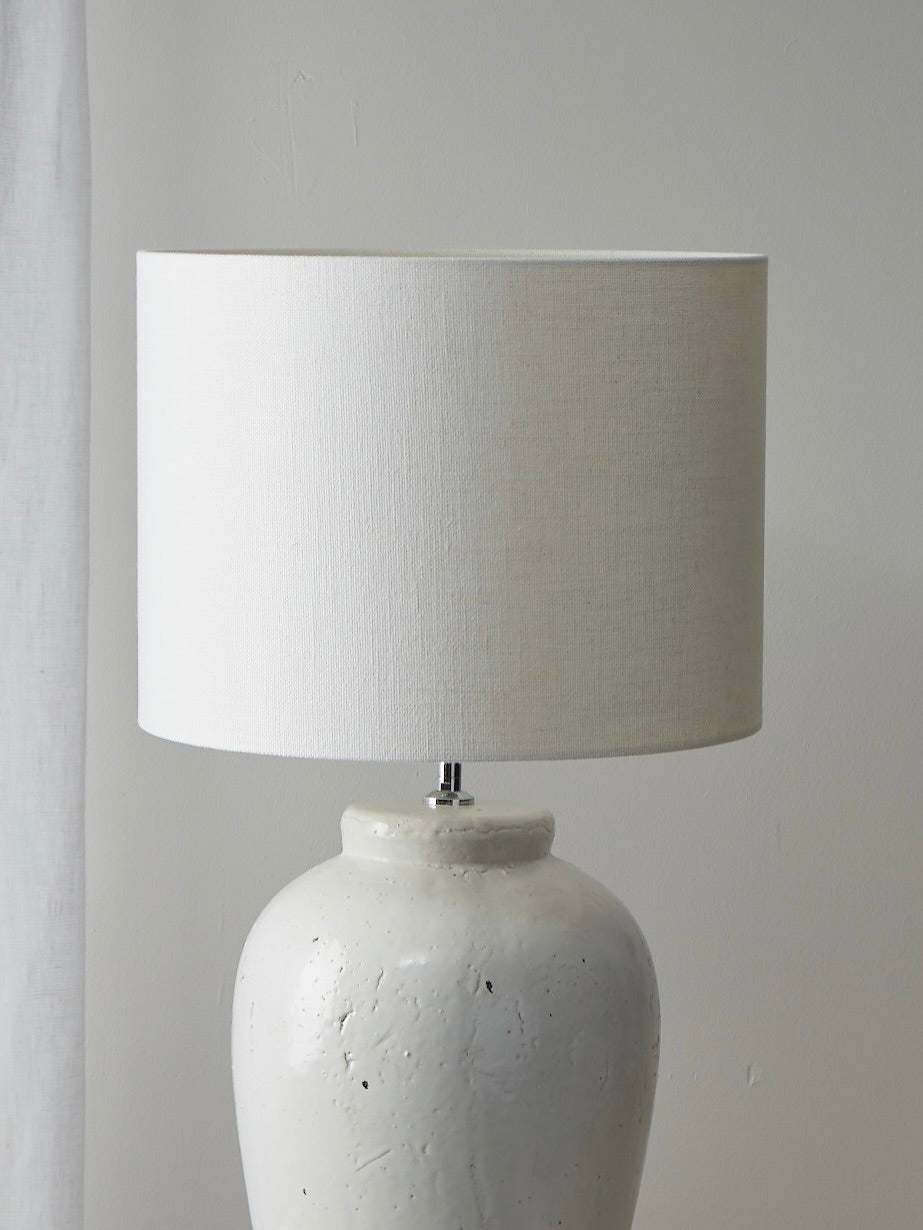 Abat-jour cylindrique blanc 40 cm