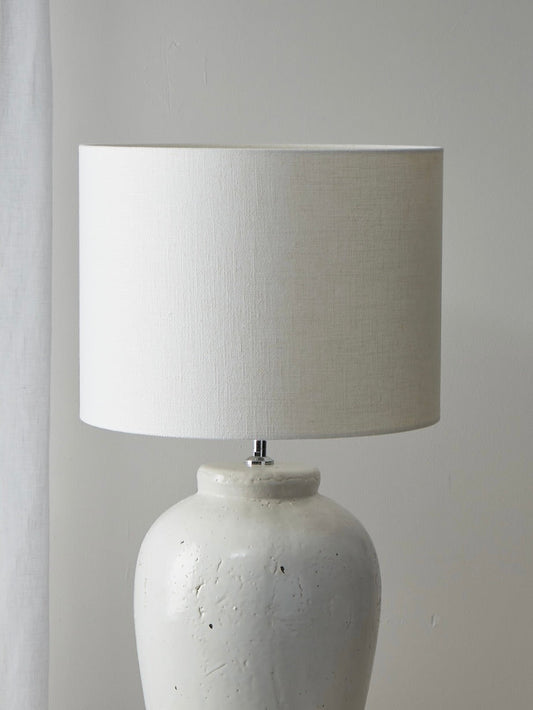 Abat-jour cylindrique blanc 40 cm