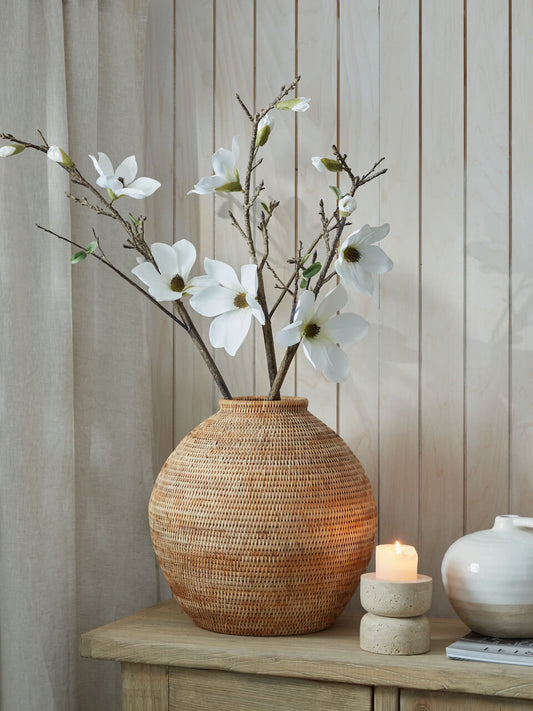 Branche de magnolia blanc artificiel