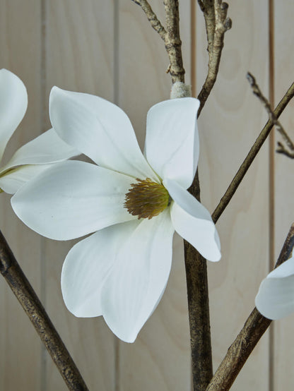 Branche de magnolia blanc artificiel