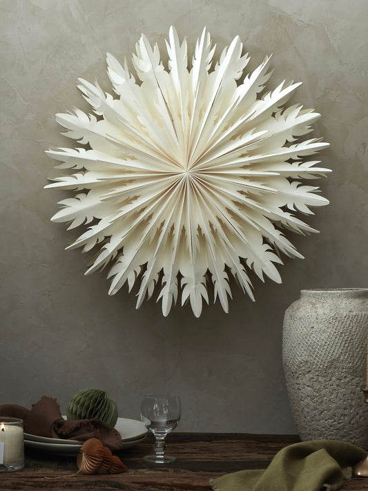 Explosion de neige en papier blanc antique