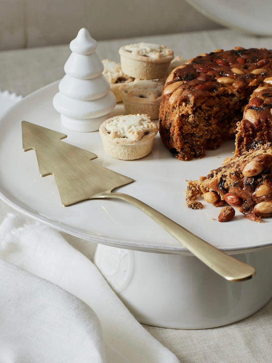 Serveur à gâteau de Noël Sintra Matt Champagne